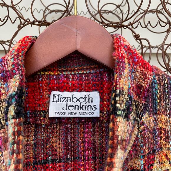 Elizabeth Jenkins Taos, New Mexico artisan handwoven vest - Picture 2 of 5